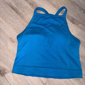 All in Motion Padded Rib Seamless Tank Blue